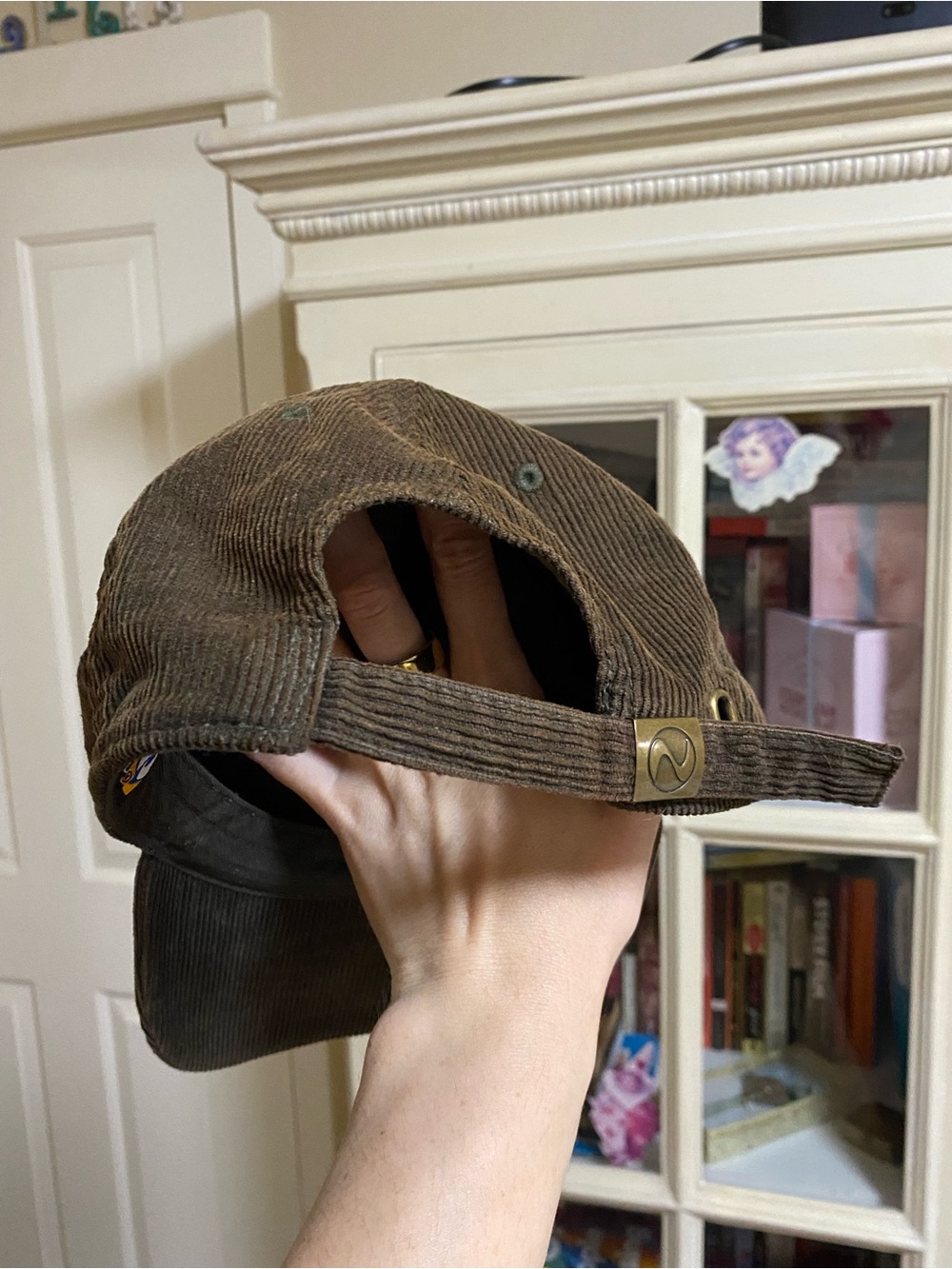 Olive/Brown Corduroy Cap